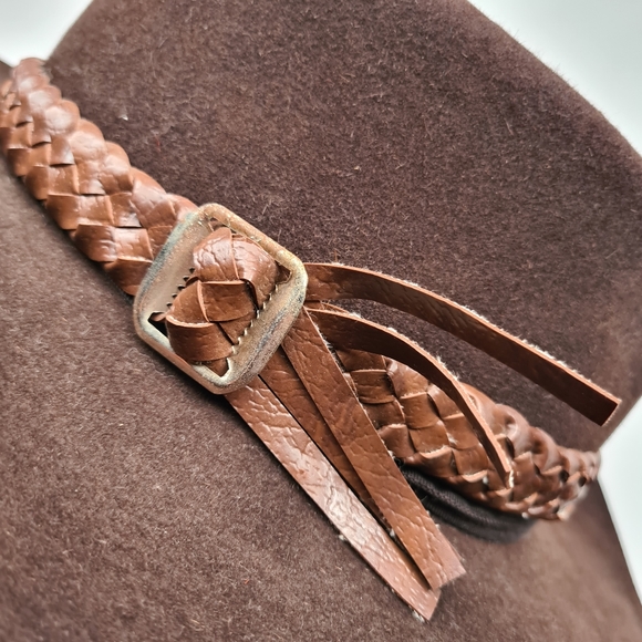 #22 AKUBRA Brown BOBBY Classic Western Style Wide Brim Hat 57cm Made in Aus - Picture 7 of 15